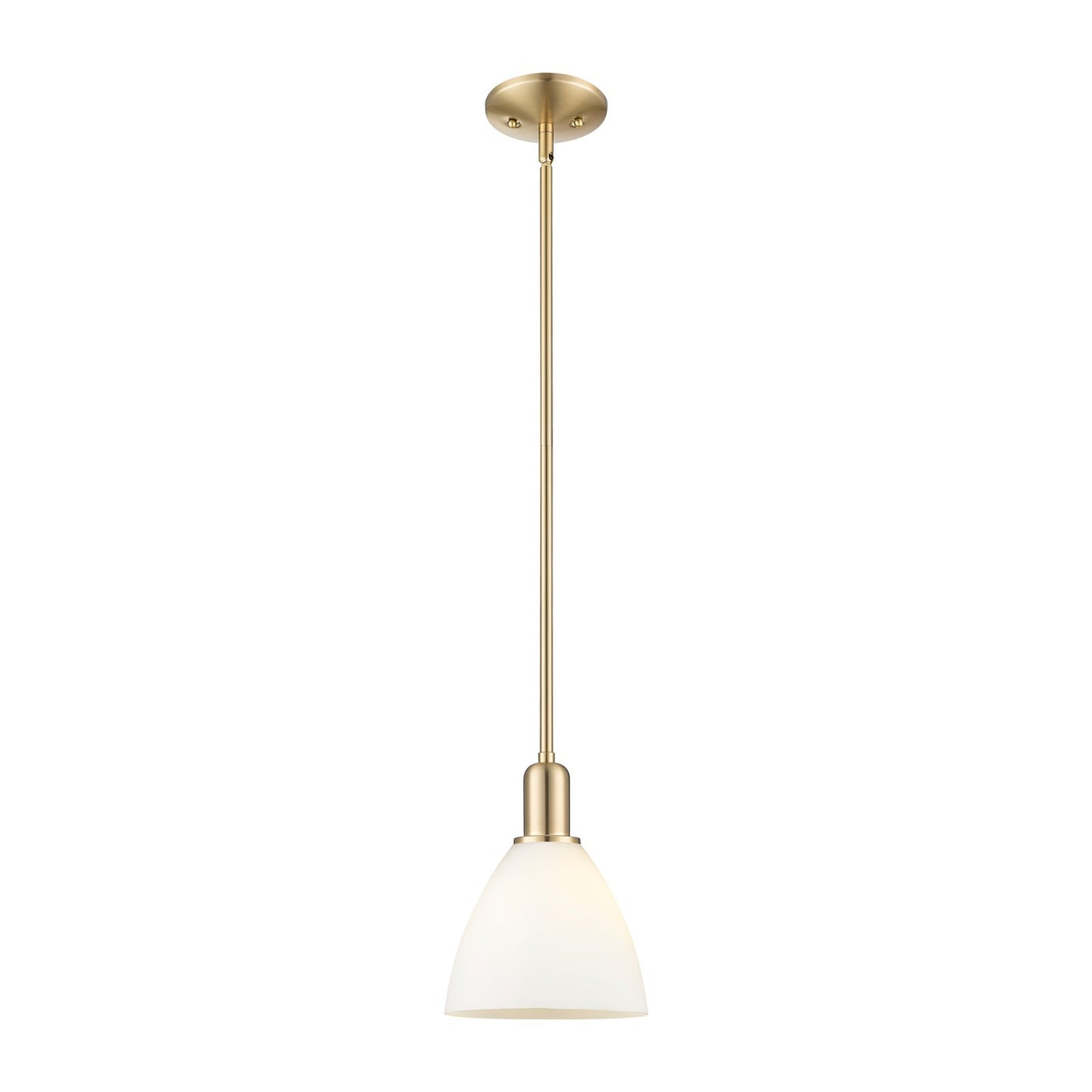 Innovations Bristol 8in 1-Light Mini Pendant | Industrial Champagne Bronze Steel and Matte White Glass | Kitchen Island & Dining | Model 716-1S-CB-GBD-751