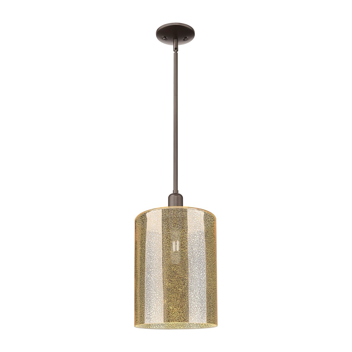 Innovations Cobbleskill 9in 1-Light Mini Pendant | Industrial Oil Rubbed Bronze Steel and Mercury Glass | Kitchen Island & Dining | Model 716-1S-OB-G116-L