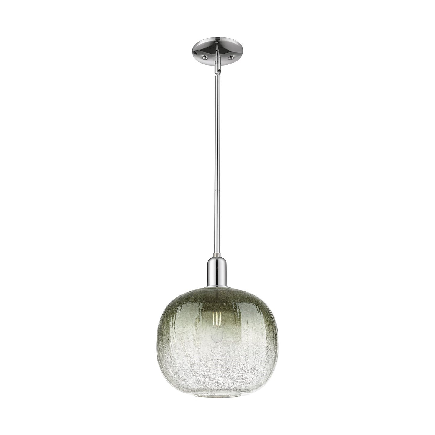 Innovations Brookhaven Sphere 10.5in 1-Light Mini Pendant | Industrial Polished Chrome and Slate Glass | Kitchen Island & | Model 716-1S-PC-G481-10SL