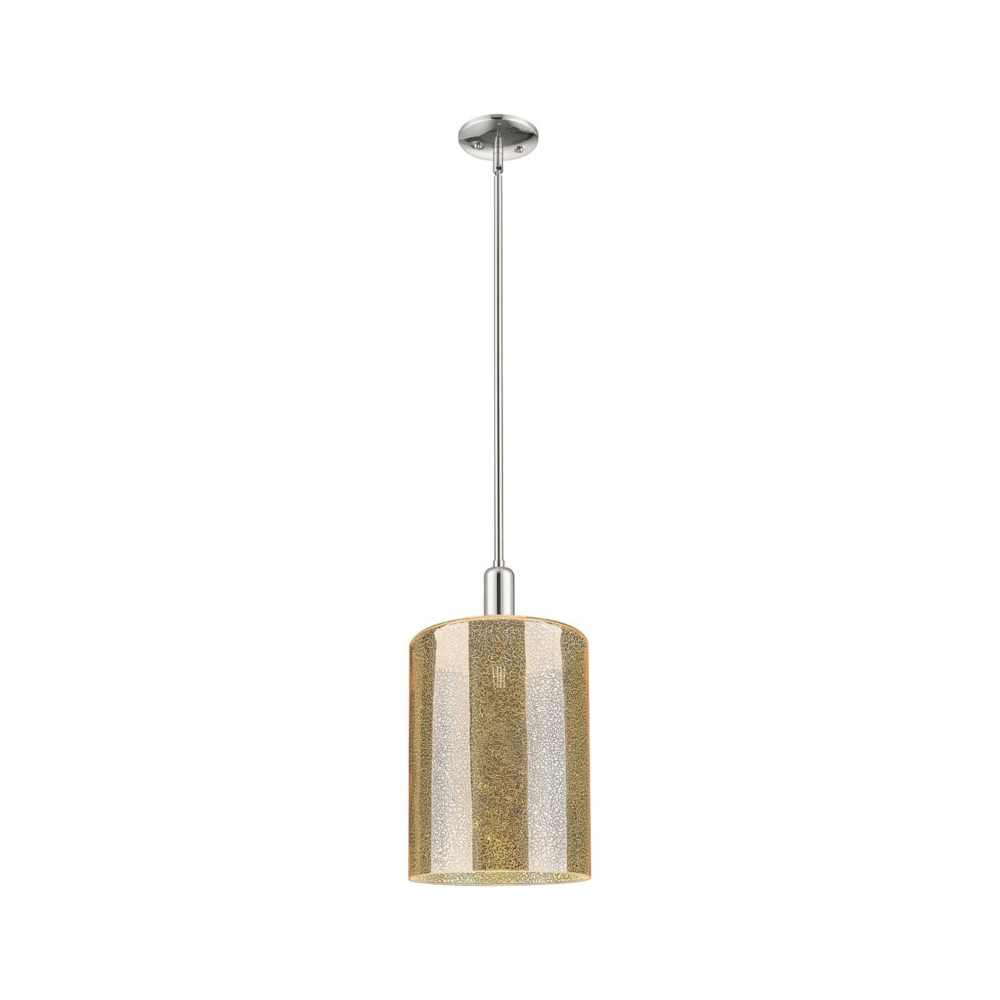 Innovations Cobbleskill 9in 1-Light Mini Pendant | Industrial Polished Nickel Steel and Mercury Glass | Kitchen Island & Dining | Model 716-1S-PN-G116-L