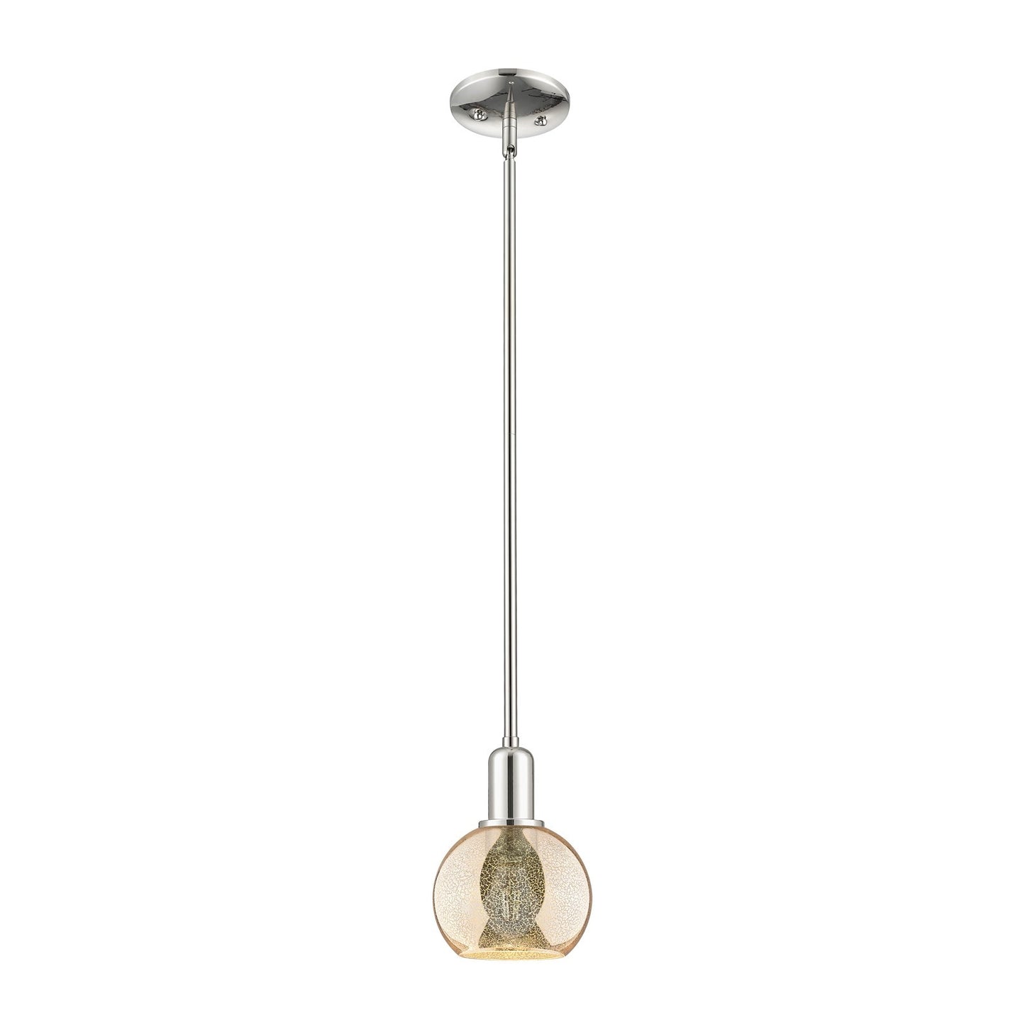 Innovations Athens 6in 1-Light Mini Pendant | Industrial Polished Nickel and Mercury Glass | Kitchen Island & Dining Room | 5.88 | Model 716-1S-PN-G128-6