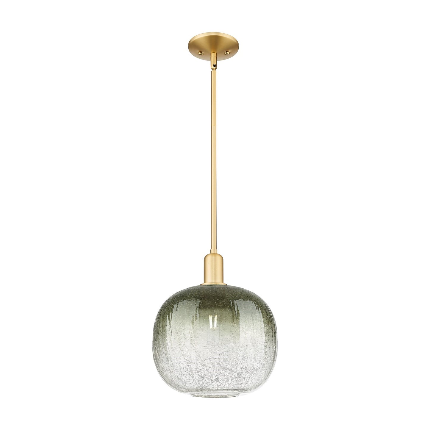 Innovations Brookhaven Sphere 10.5in 1-Light Mini Pendant | Industrial Satin Gold Steel and Slate Glass | Kitchen Island & | Model 716-1S-SG-G481-10SL