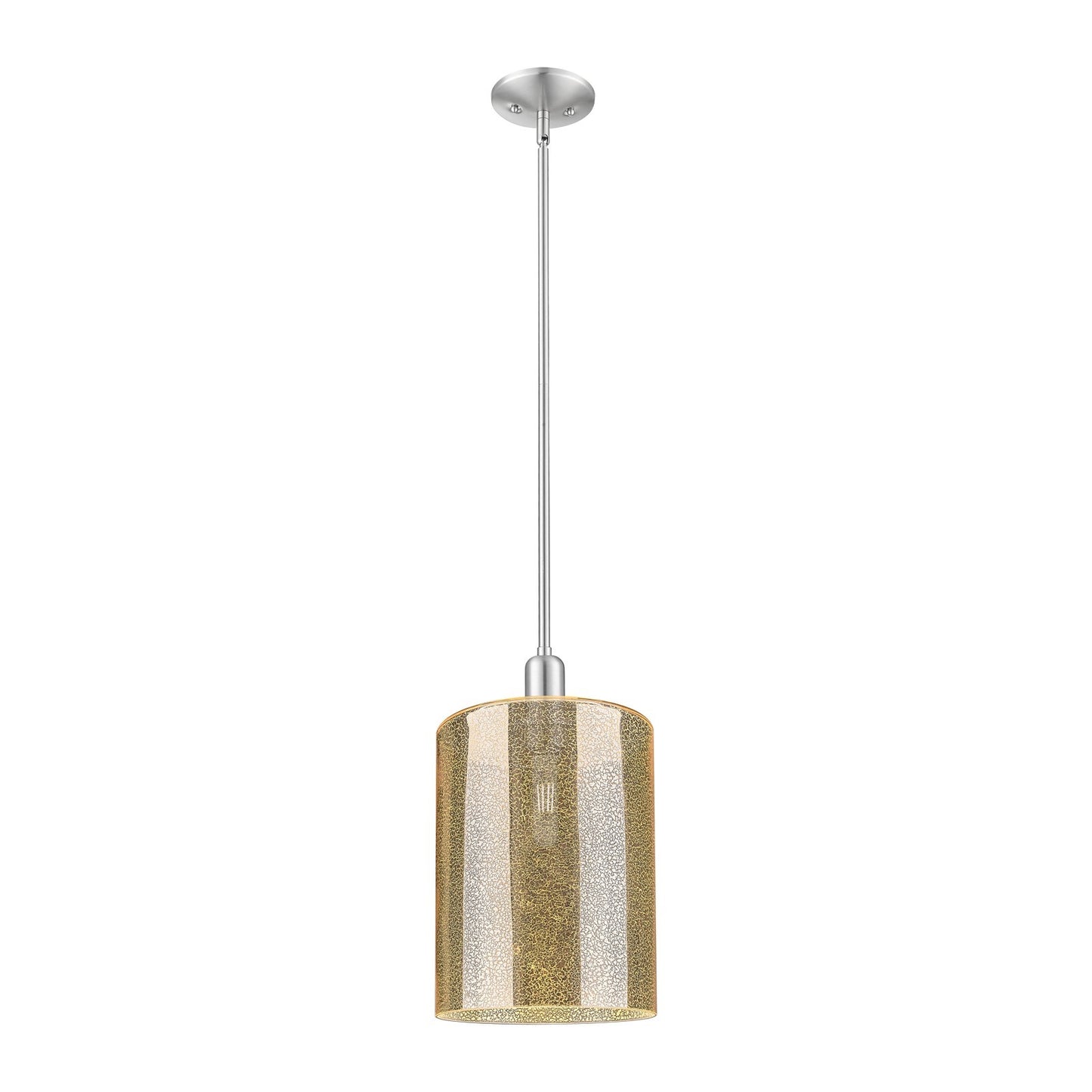 Innovations Cobbleskill 9in 1-Light Mini Pendant | Industrial Brushed Satin Nickel and Mercury Glass | Kitchen Island & Dining | Model 716-1S-SN-G116-L