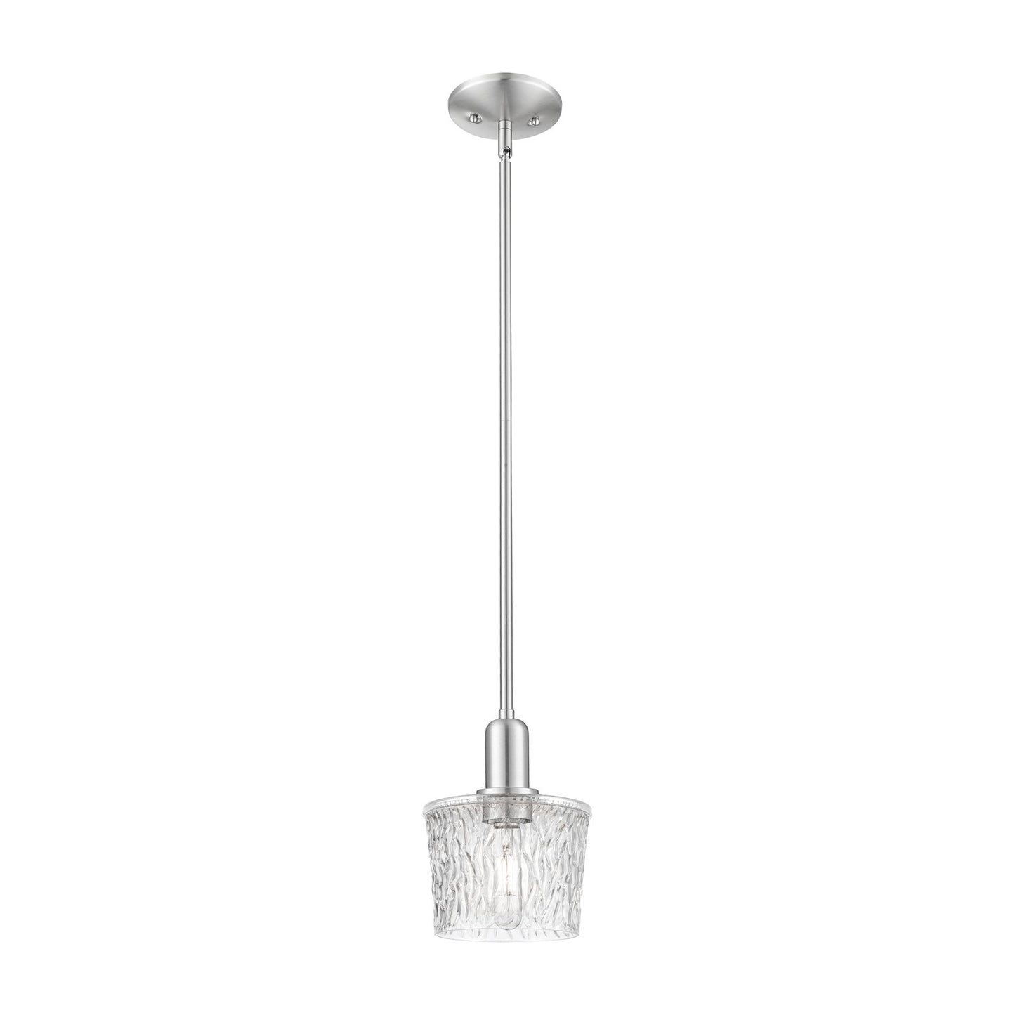 Innovations Niagara 7in 1-Light Mini Pendant | Industrial Brushed Satin Nickel and Clear Glass | Kitchen Island & Dining Room | 6.5 | Model 716-1S-SN-G402