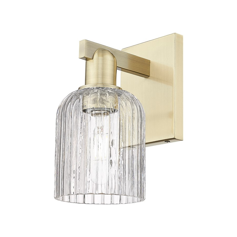 Innovations Bridal Veil 1Lt 5" Sconce, Antique Brass/Clear