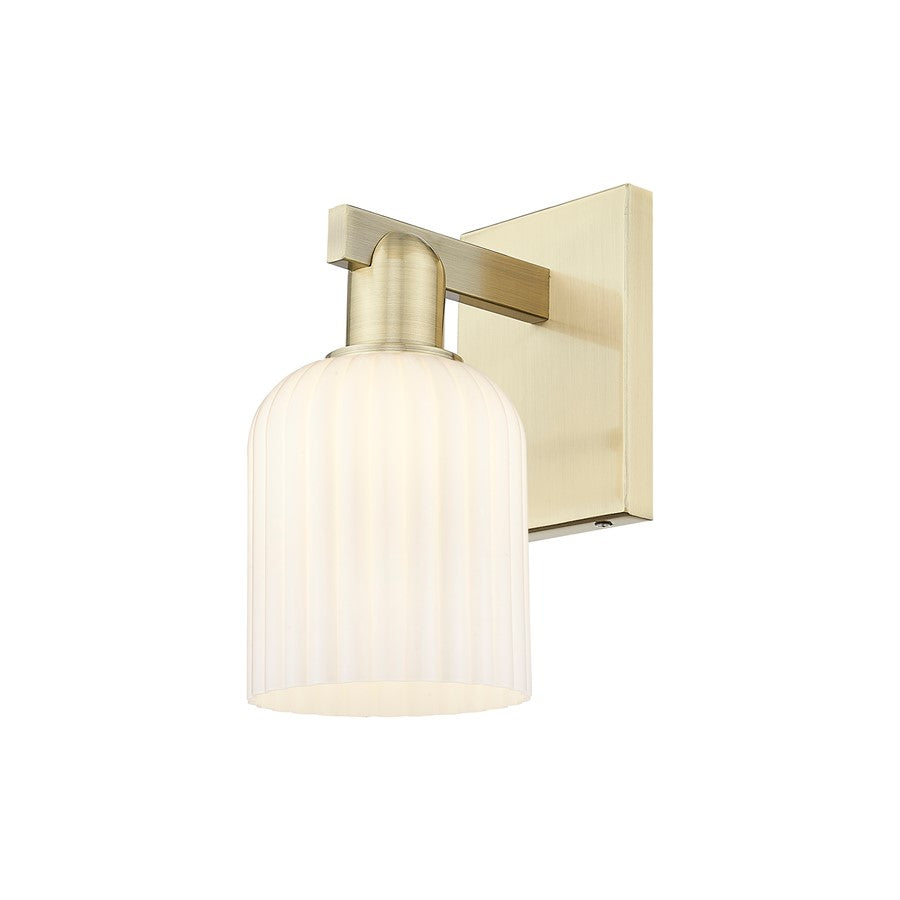 Innovations Bridal Veil 1Lt 5" Sconce, AB/Gloss White