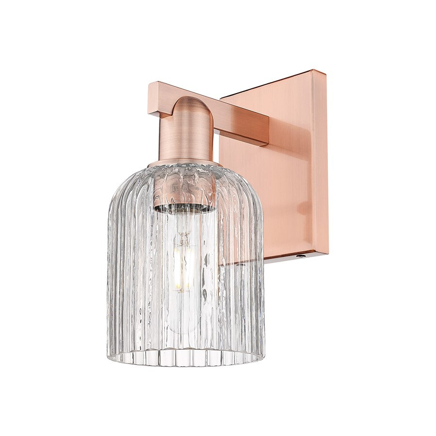 Innovations Bridal Veil 1Lt 5" Wall Sconce, Copper/Clear