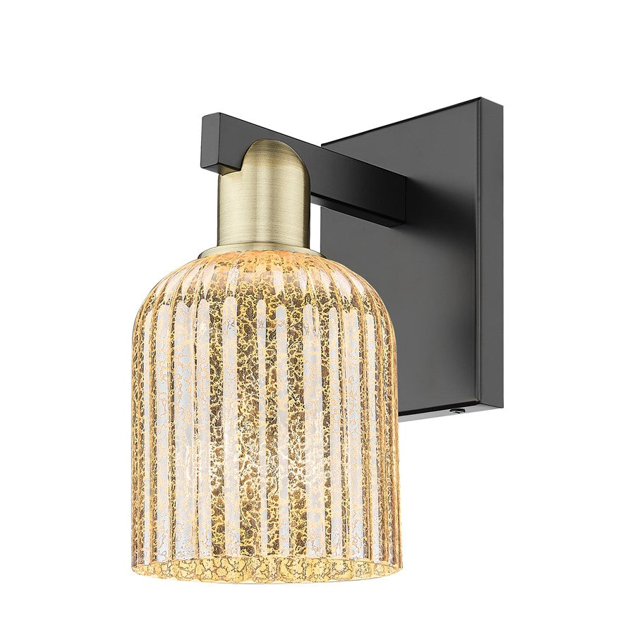 Innovations Bridal Veil 1Lt 5" Sconce, Black Brass/Mercury