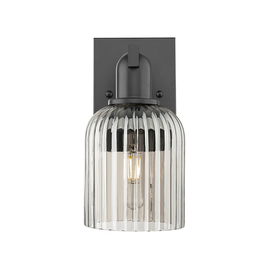Innovations Bridal Veil 1Lt 5" Wall Sconce, Black/Smoke