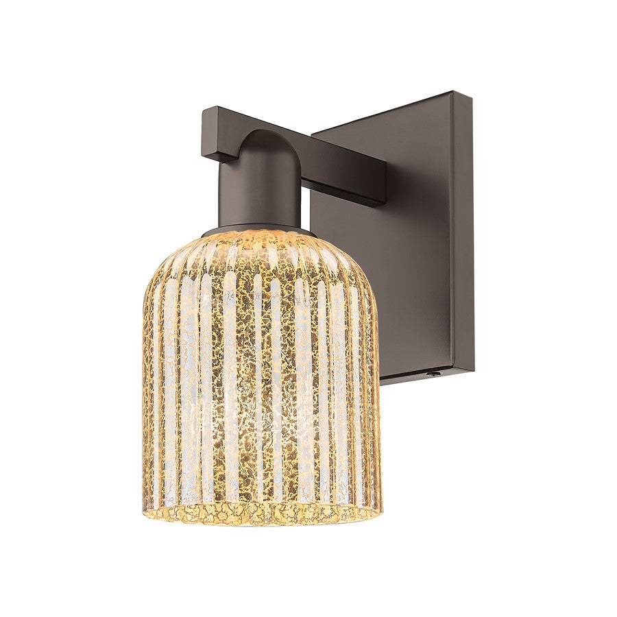 Innovations Bridal Veil 1Lt 5" Sconce, Oiled Bronze/Mercury