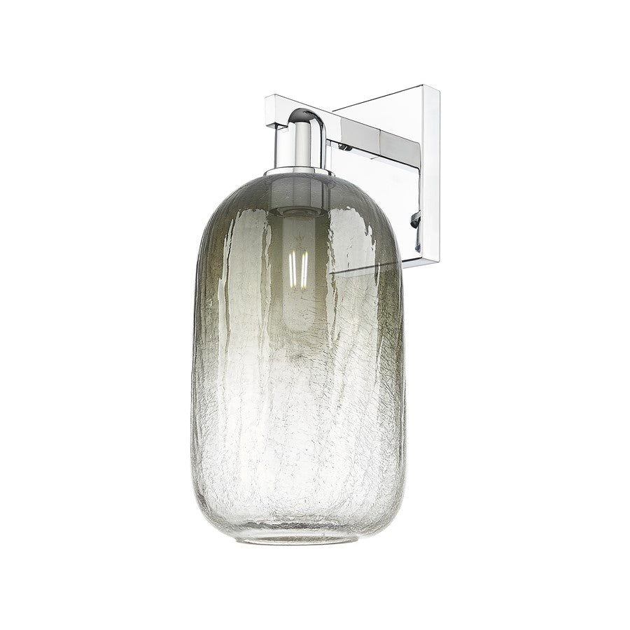 Innovations Brookhaven Cloche 1Lt 7" Sconce, Chrome/Slate