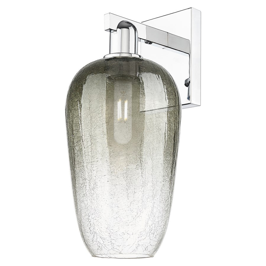 Innovations Brookhaven Flute 1Lt 7" Sconce, Chrome/Slate