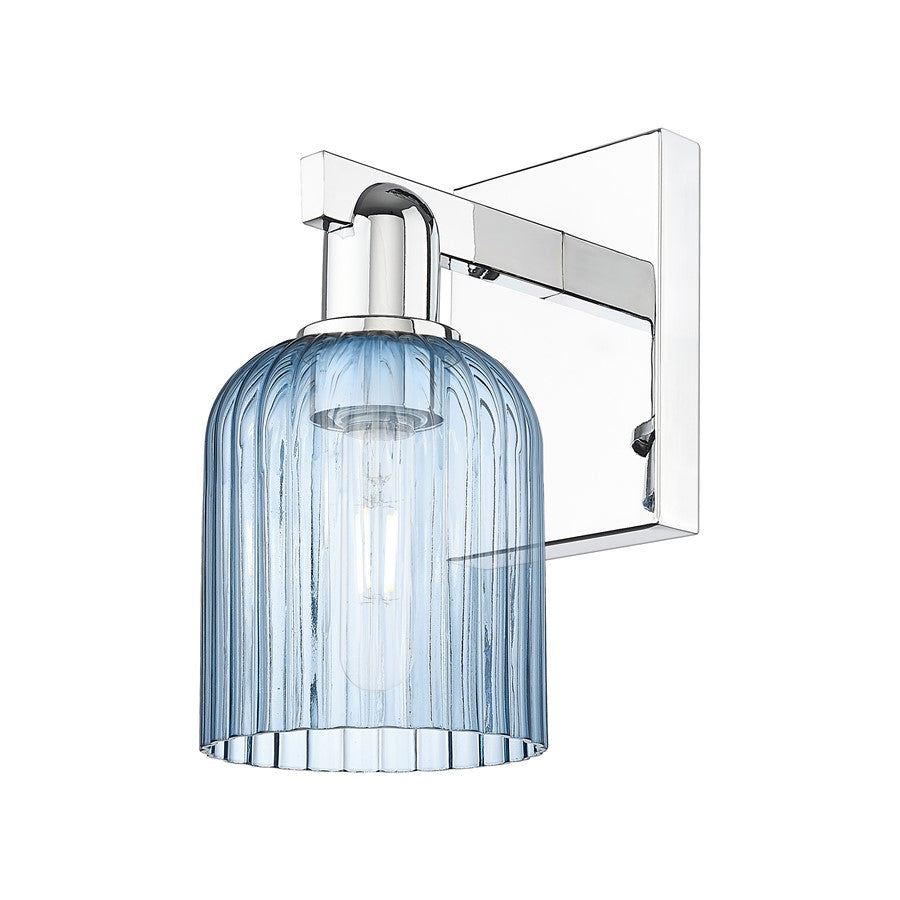 Innovations Bridal Veil 1Lt 5" Wall Sconce, Chrome/Blue