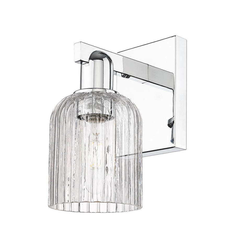 Innovations Bridal Veil 1Lt 5" Wall Sconce, Chrome/Clear