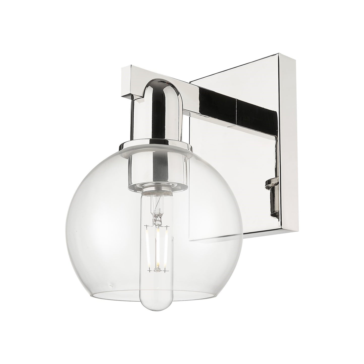 Innovations Athens 6in 1-Light Wall Sconce | Industrial Polished Nickel and Clear Glass | Entryway & Hallway Accent | 5.88 x 7.44 | Model 716-1W-PN-G122-6