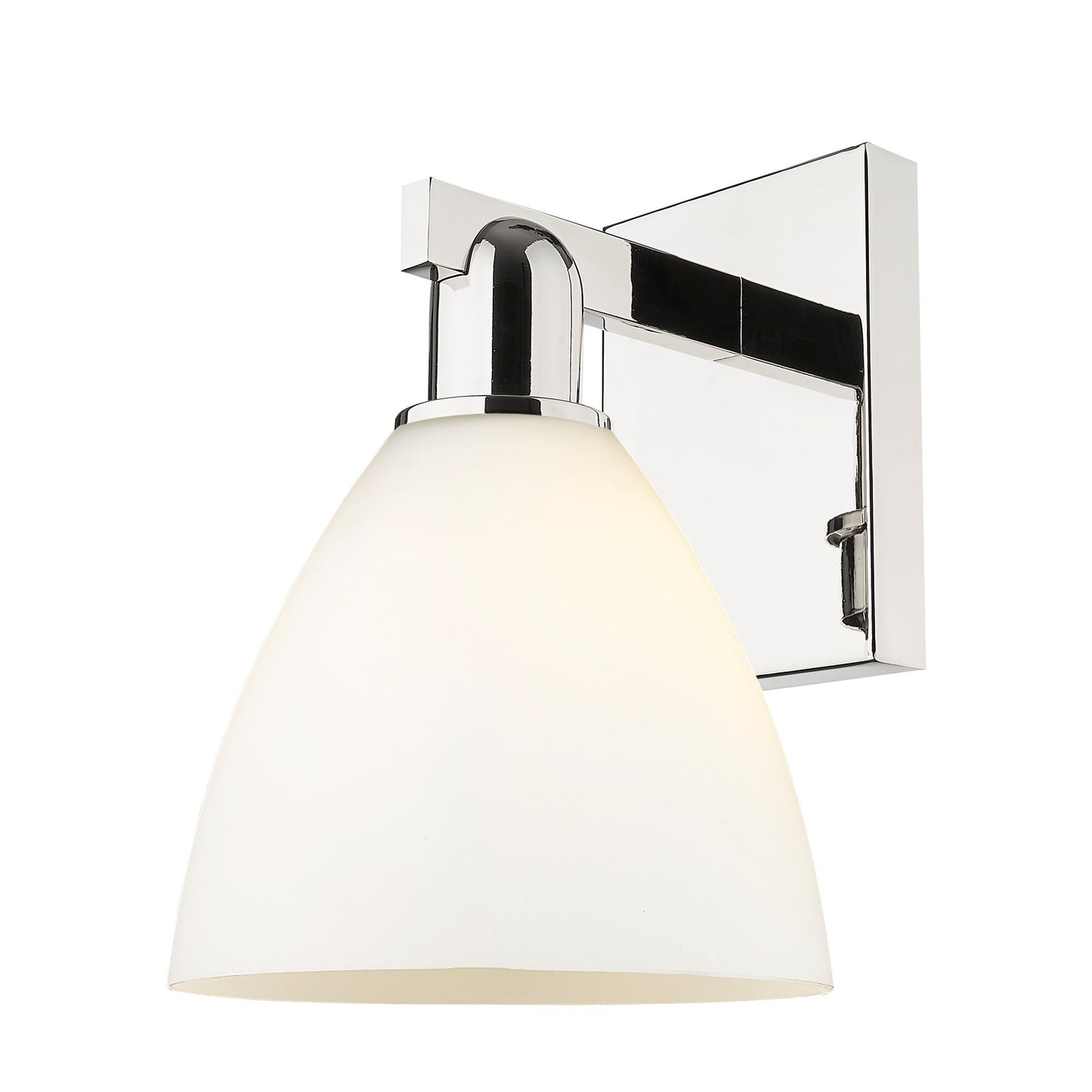Innovations Bristol 7.5in 1-Light Wall Sconce | Industrial Polished Nickel and Matte White Glass | Bathroom & Hallway Accent | Model 716-1W-PN-GBD-751