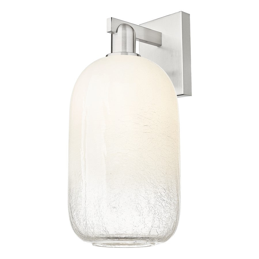 Innovations Brookhaven Cloche 1Lt 7" Sconce, Satin Nickel/Opal