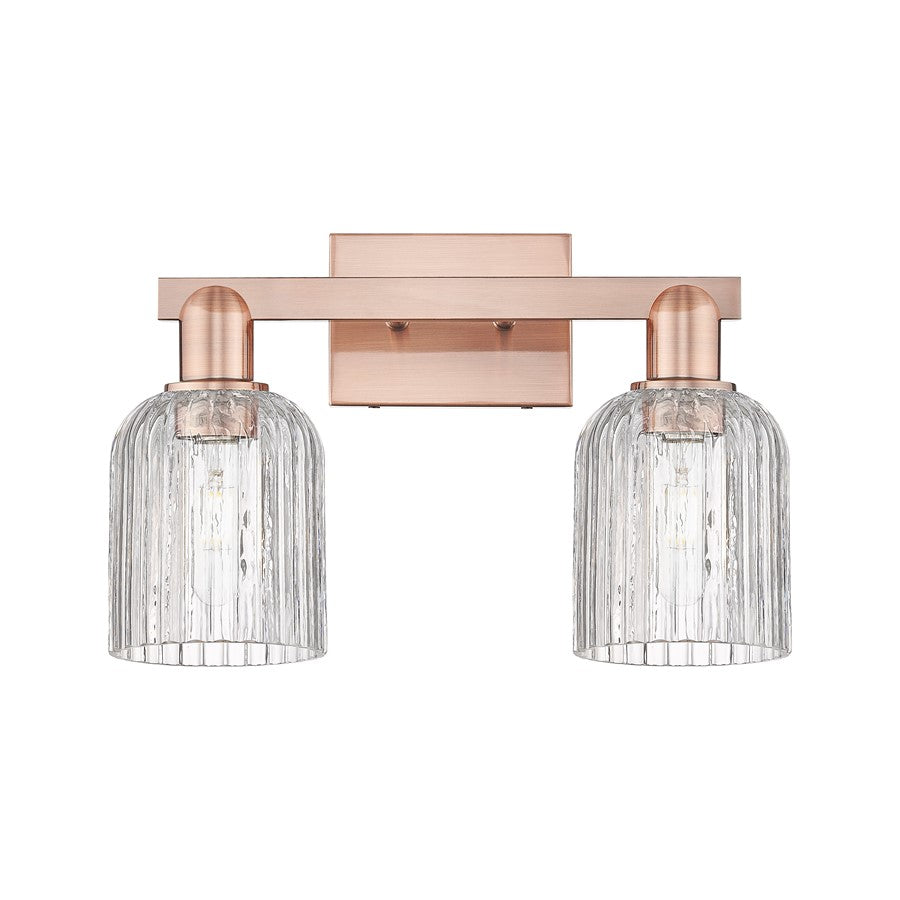 Innovations Bridal Veil 2Lt 16" Bath Light, Copper/Clear