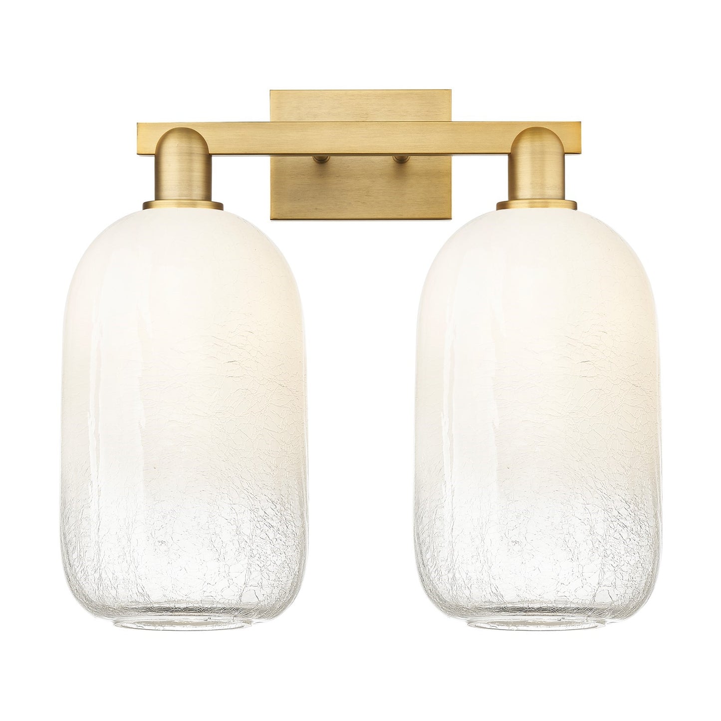 Innovations Brookhaven Cloche 18in 2-Light Bath Vanity | Industrial Brushed Brass Steel and Opal Glass | Bathroom Vanity | 18 x | Model 716-2W-BB-G482-7OP