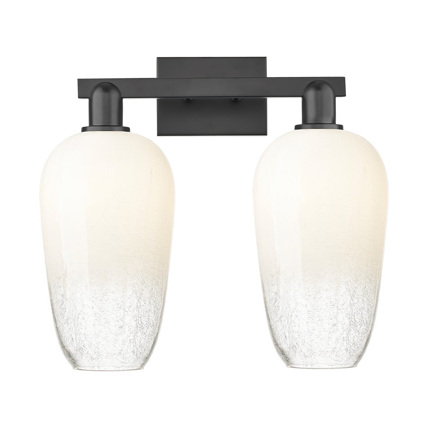 Innovations Brookhaven Flute 18in 2-Light Bath Vanity | Industrial Matte Black Steel and Opal Glass | Bathroom & Powder Room | Model 716-2W-BK-G484-7OP