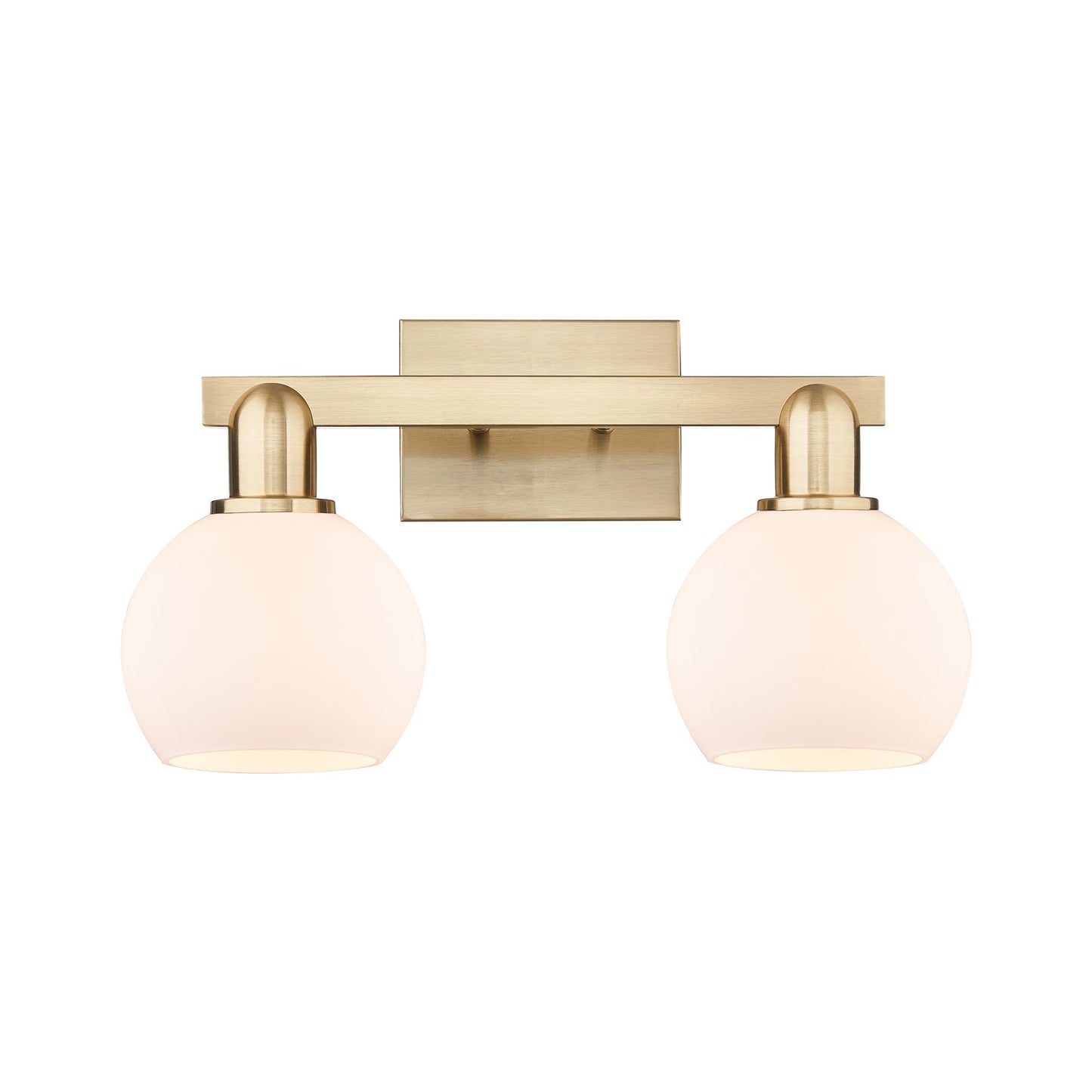 Innovations Athens 17in 2-Light Bath Vanity Light | Industrial Champagne Bronze Steel and Matte White Glass | Bathroom Vanity | Model 716-2W-CB-G121-6