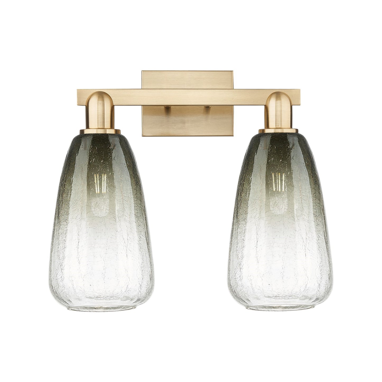 Innovations Brookhaven Almond 17in 2-Light Bath Vanity Light | Industrial Champagne Bronze Steel and Slate Glass | Bathroom | Model 716-2W-CB-G480-6SL