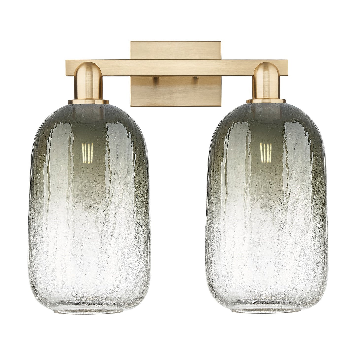 Innovations Brookhaven Cloche 18in 2-Light Bath Vanity | Industrial Champagne Bronze Steel and Slate Glass | Bathroom Vanity & | Model 716-2W-CB-G482-7SL