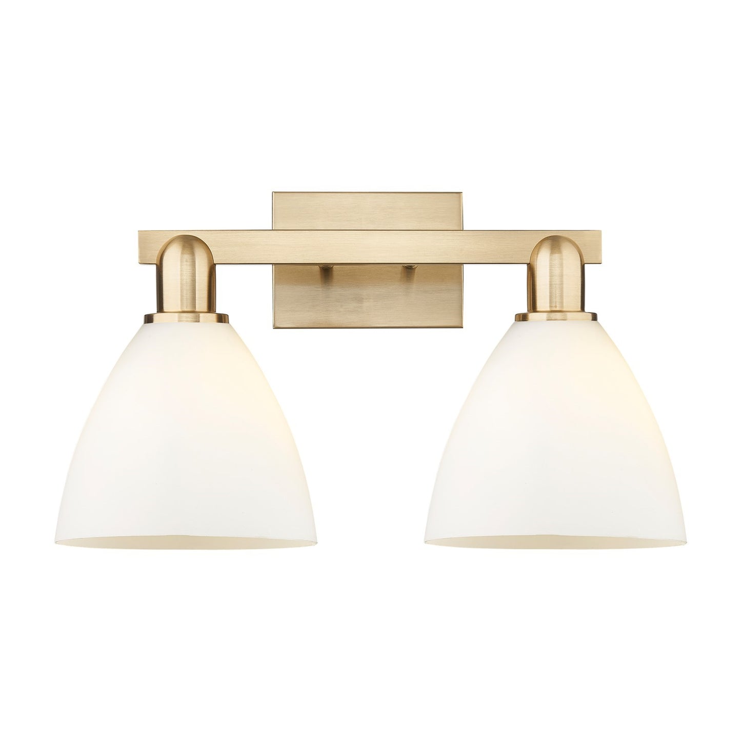 Innovations Bristol 19in 2-Light Bath Vanity Light | Industrial Champagne Bronze Steel and Matte White Glass | Bathroom Vanity | Model 716-2W-CB-GBD-751