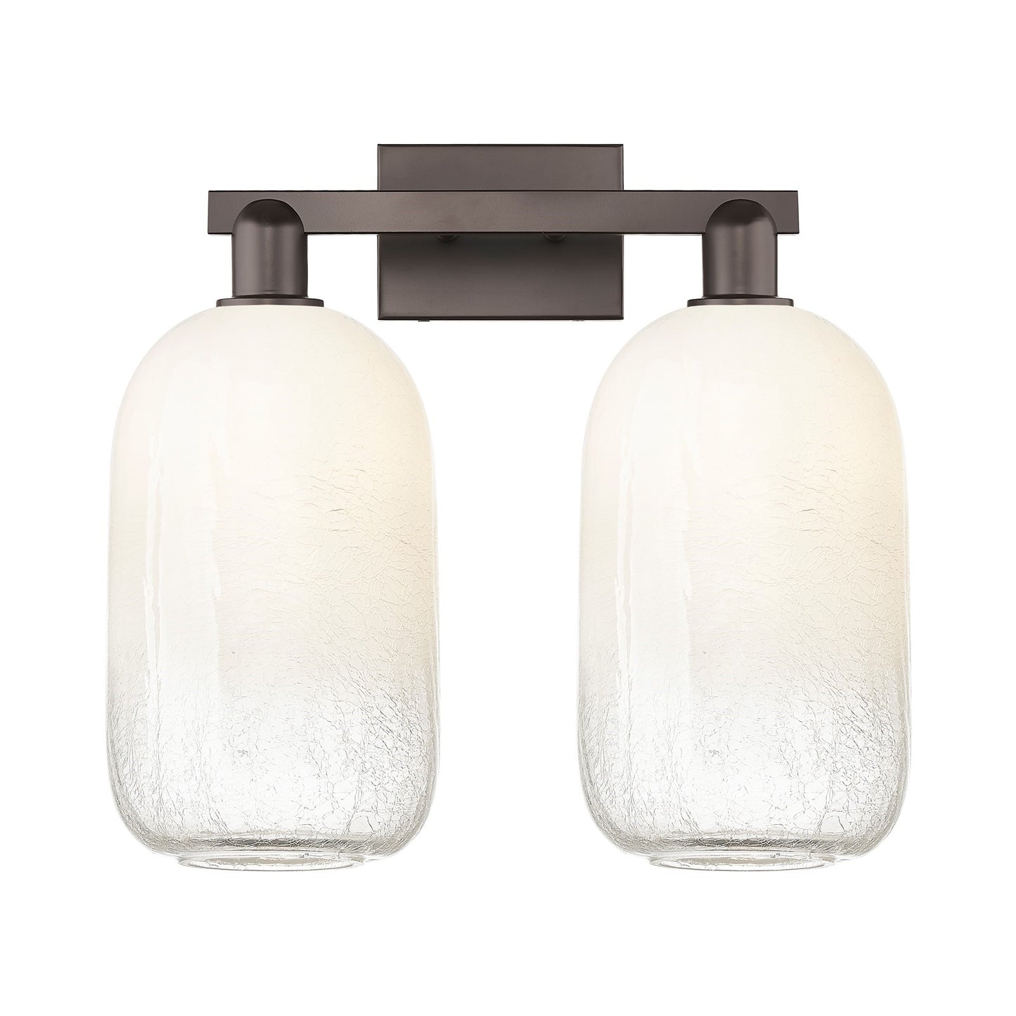 Innovations Brookhaven Cloche 18in 2-Light Bath Vanity Light | Industrial Oil Rubbed Bronze Steel and Opal Glass | Bathroom | Model 716-2W-OB-G482-7OP
