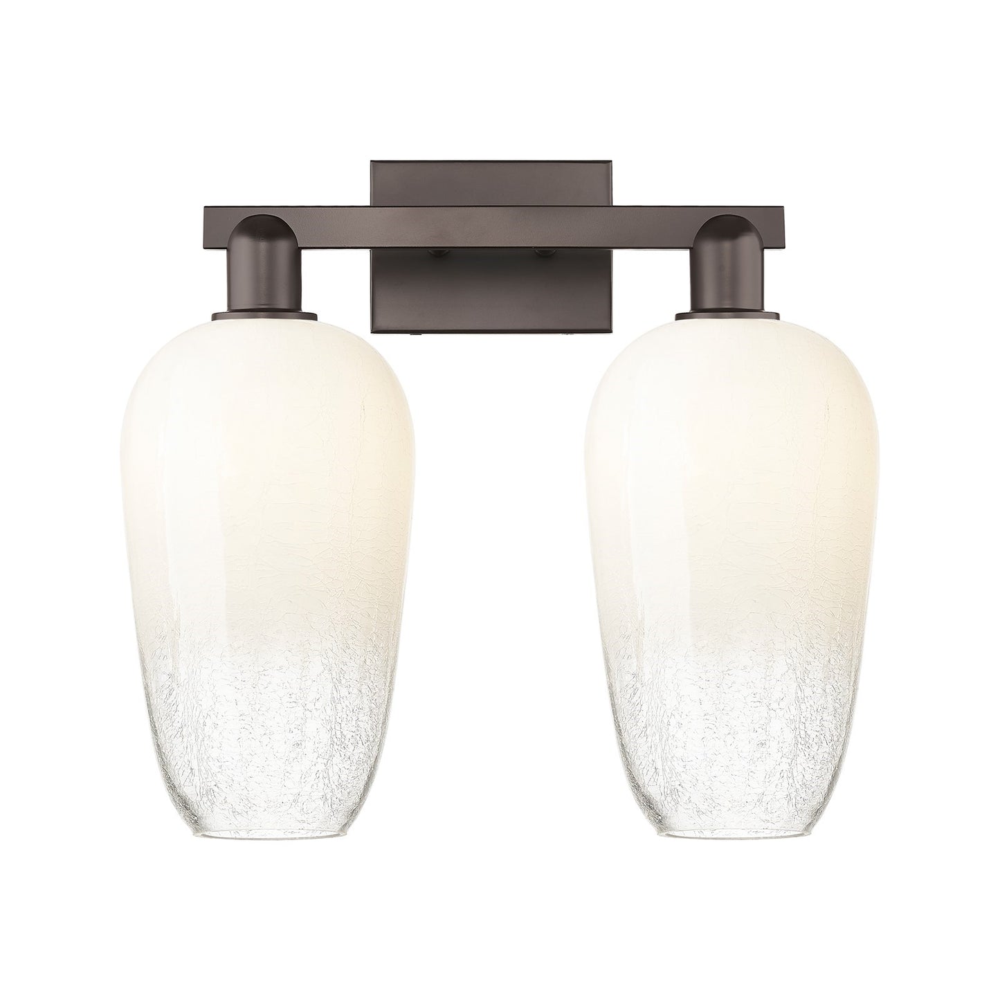 Innovations Brookhaven Flute 18in 2-Light Bath Vanity Light | Industrial Oil Rubbed Bronze Steel and Opal Glass | Bathroom | Model 716-2W-OB-G484-7OP