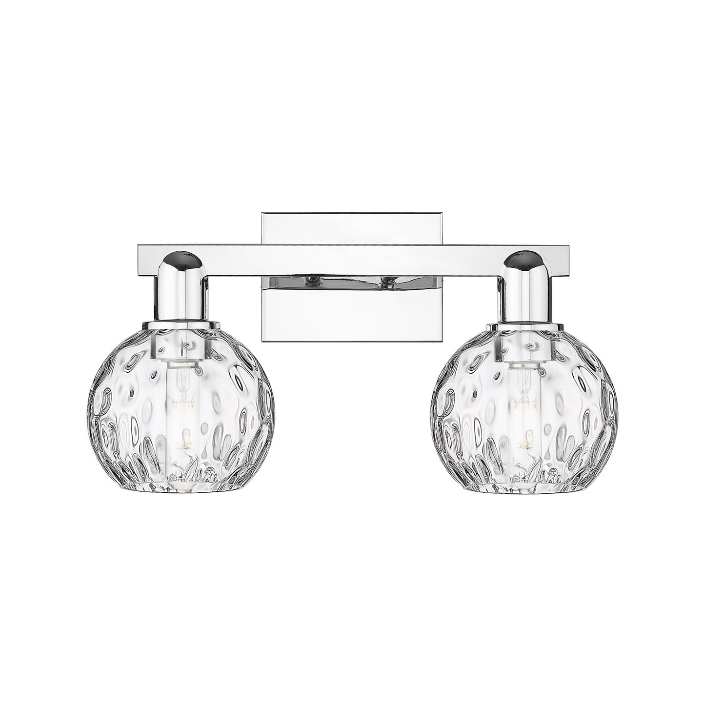 Innovations Athens Water Glass 17in 2-Light Bath Vanity Light | Industrial Polished Chrome and Clear Glass | Bathroom Vanity | Model 716-2W-PC-G1215-6