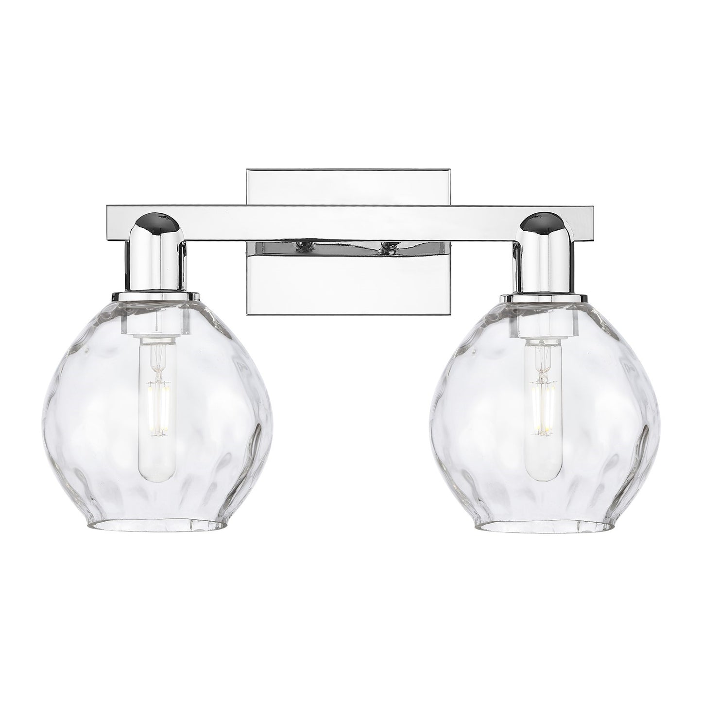 Innovations Waverly 17in 2-Light Bath Vanity Light | Industrial Modern Polished Chrome and Clear Glass | Entryway & Bathroom Vanity | Model 716-2W-PC-G362