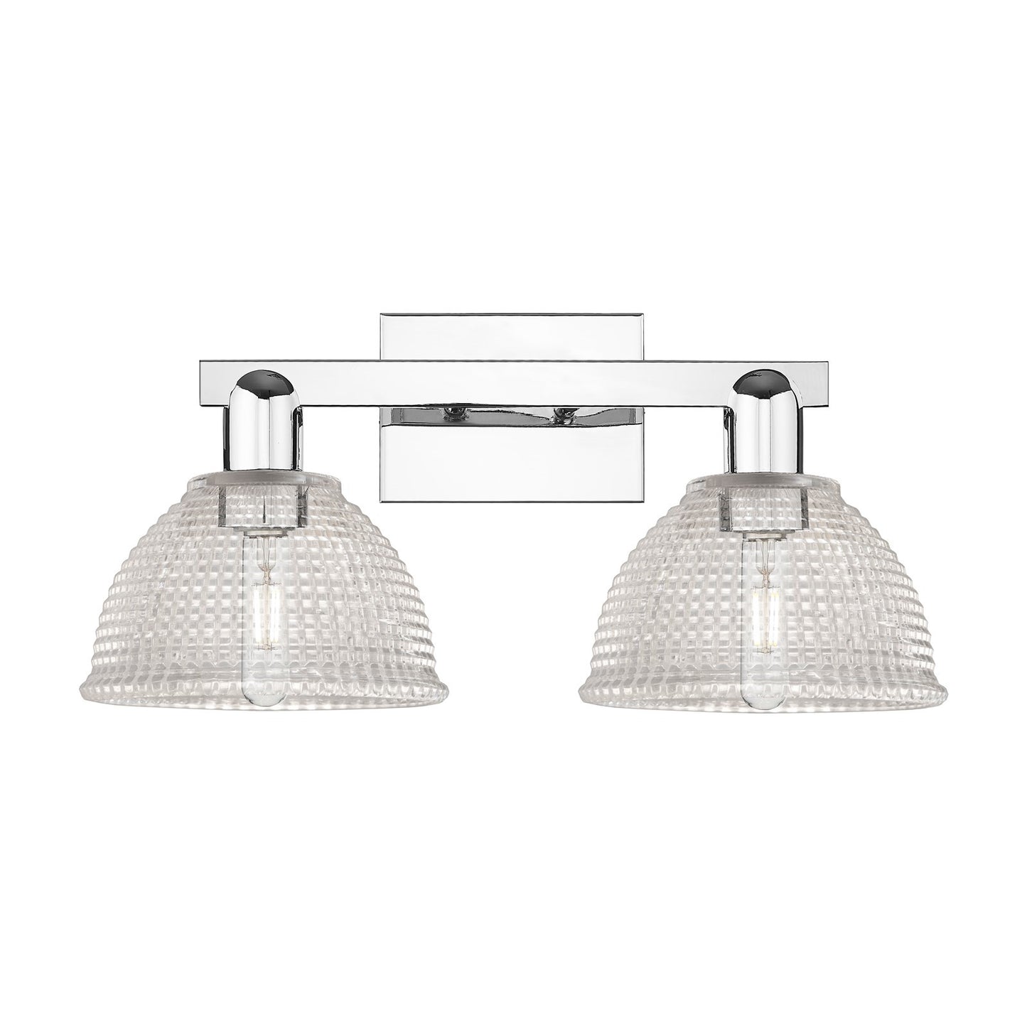Innovations Arietta 19in 2-Light Bath Vanity Light | Industrial Polished Chrome Steel and Clear Glass | Bathroom Vanity & Powder | Model 716-2W-PC-G422