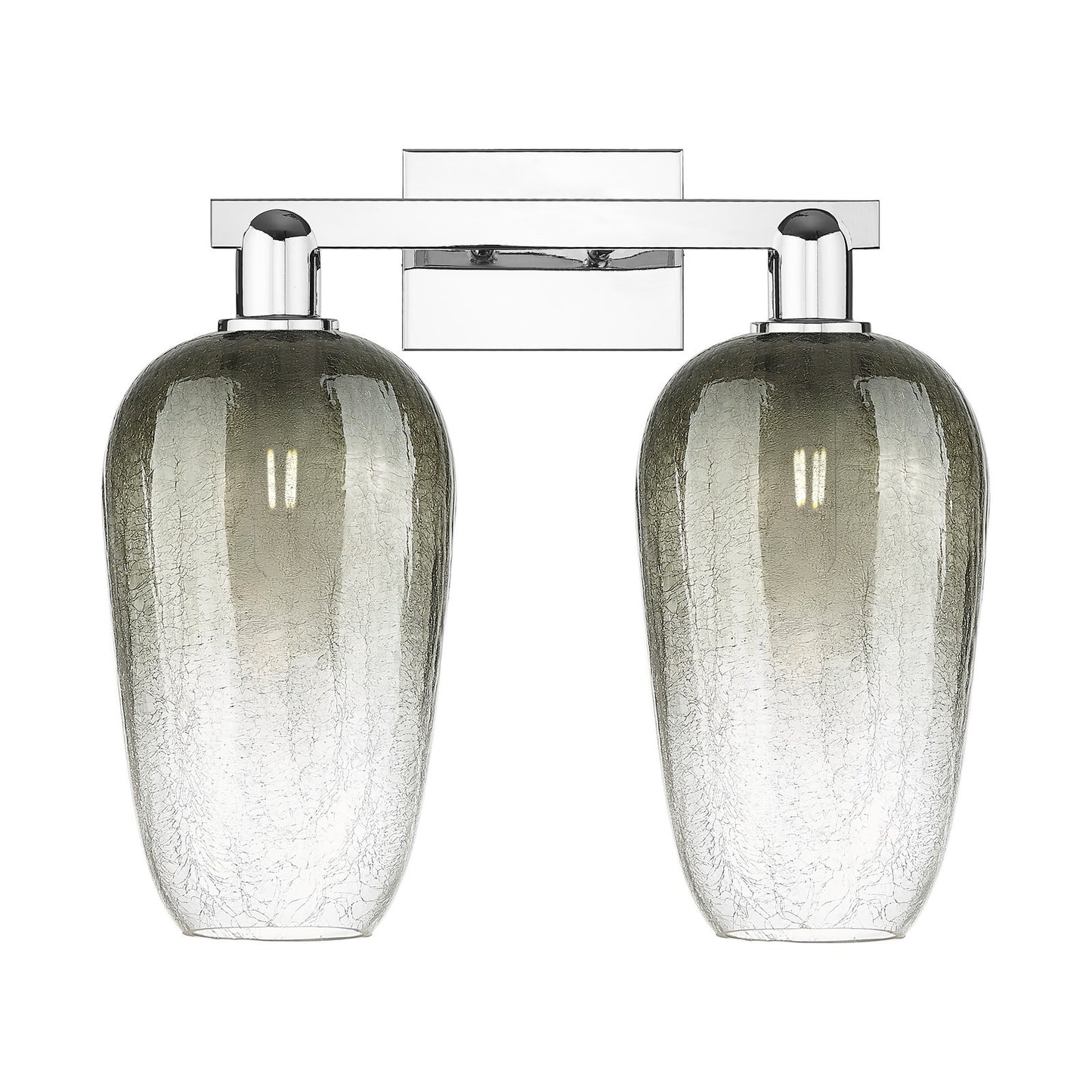 Innovations Brookhaven Flute 18in 2-Light Bath Vanity | Industrial Polished Chrome and Slate Glass | Bathroom & Powder Room | Model 716-2W-PC-G484-7SL
