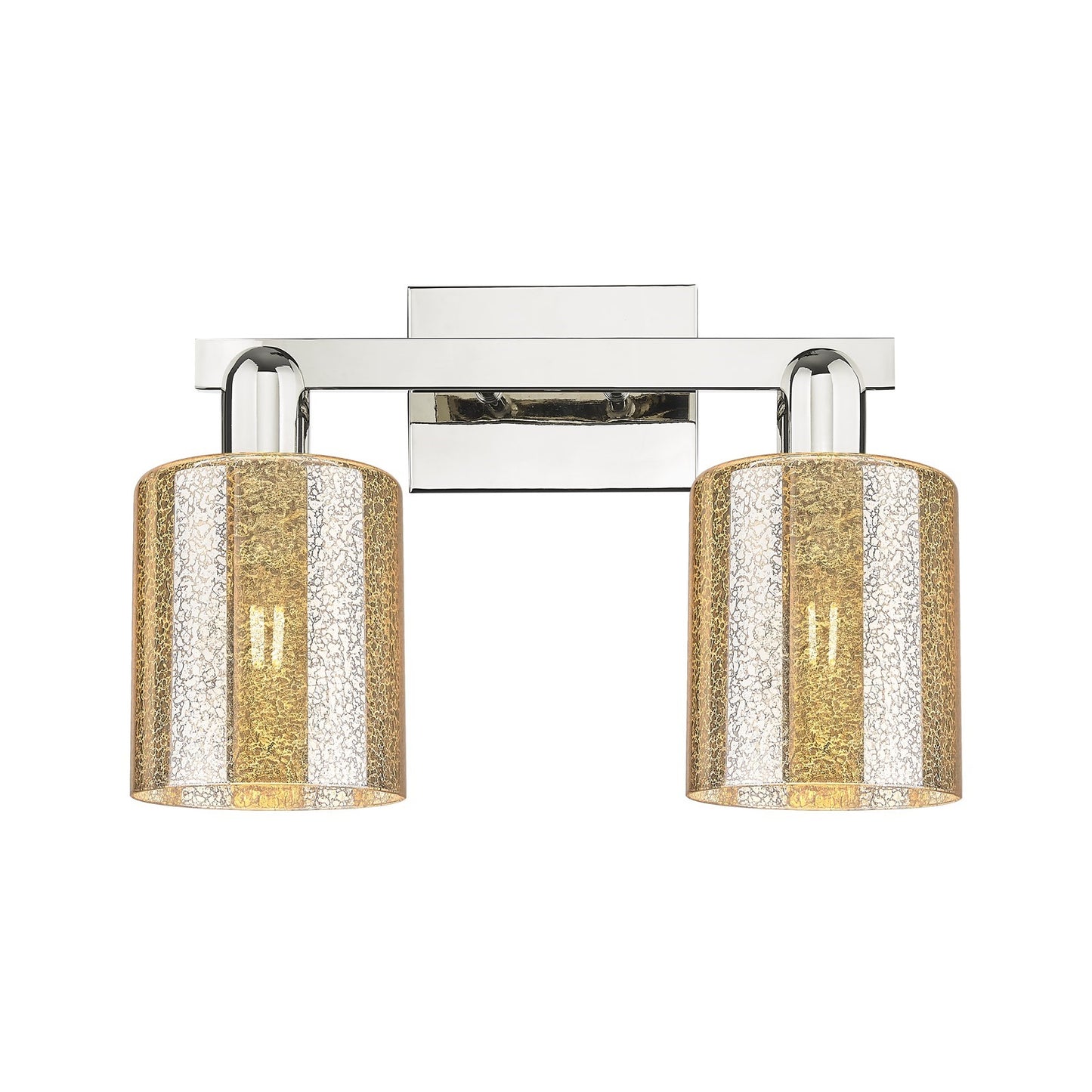 Innovations Cobbleskill 16in 2-Light Bath Vanity | Industrial Polished Nickel and Mercury Glass | Bathroom Vanity & Powder Room | Model 716-2W-PN-G116