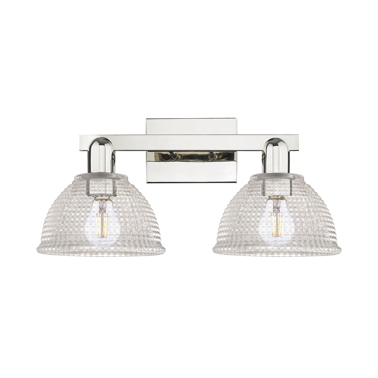 Innovations Arietta 19in 2-Light Bath Vanity Light | Industrial Polished Nickel and Clear Glass | Bathroom Vanity & Powder Room | Model 716-2W-PN-G422