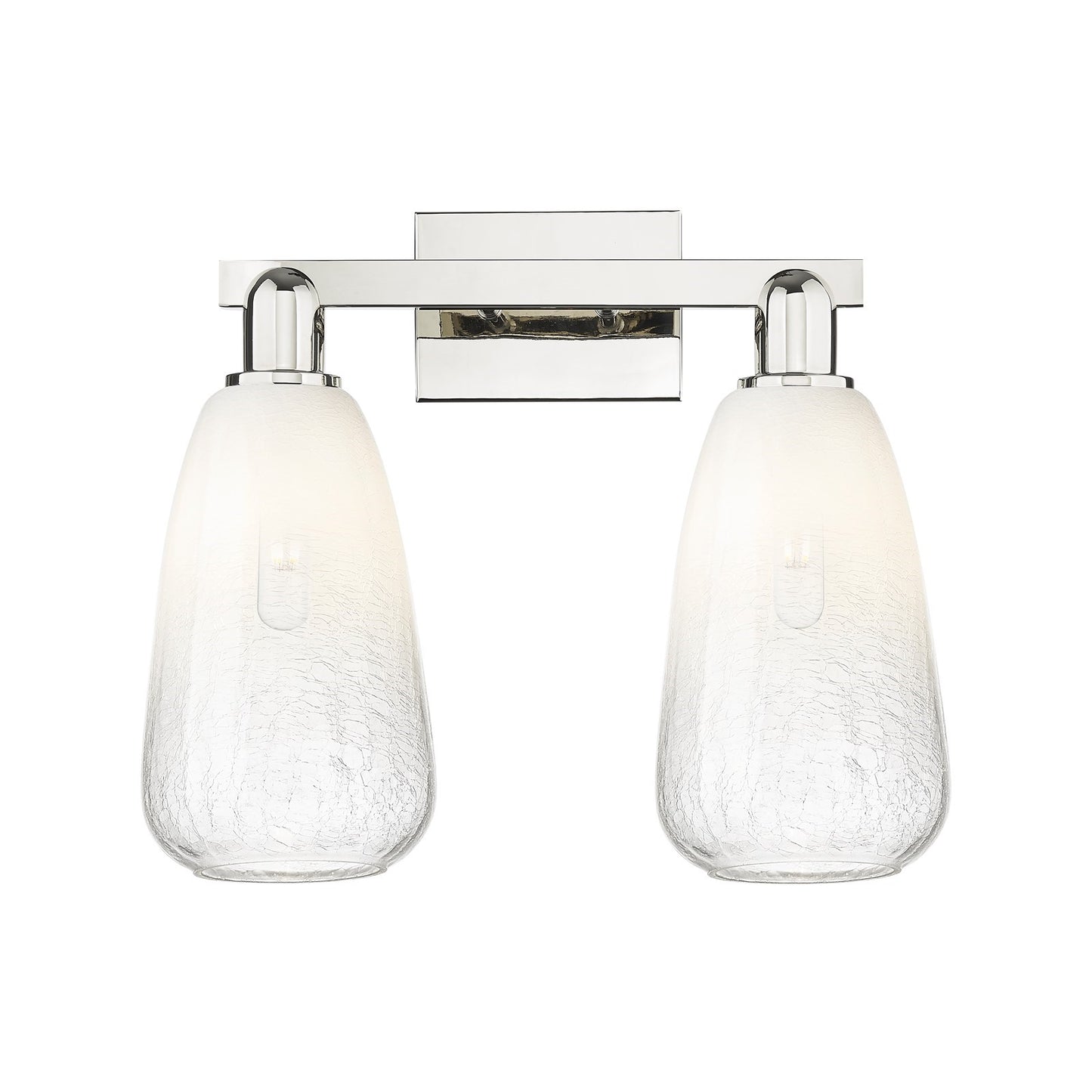 Innovations Brookhaven Almond 17in 2-Light Bath Vanity Light | Industrial Polished Nickel and Opal Glass | Bathroom Vanity | 17 | Model 716-2W-PN-G480-6OP