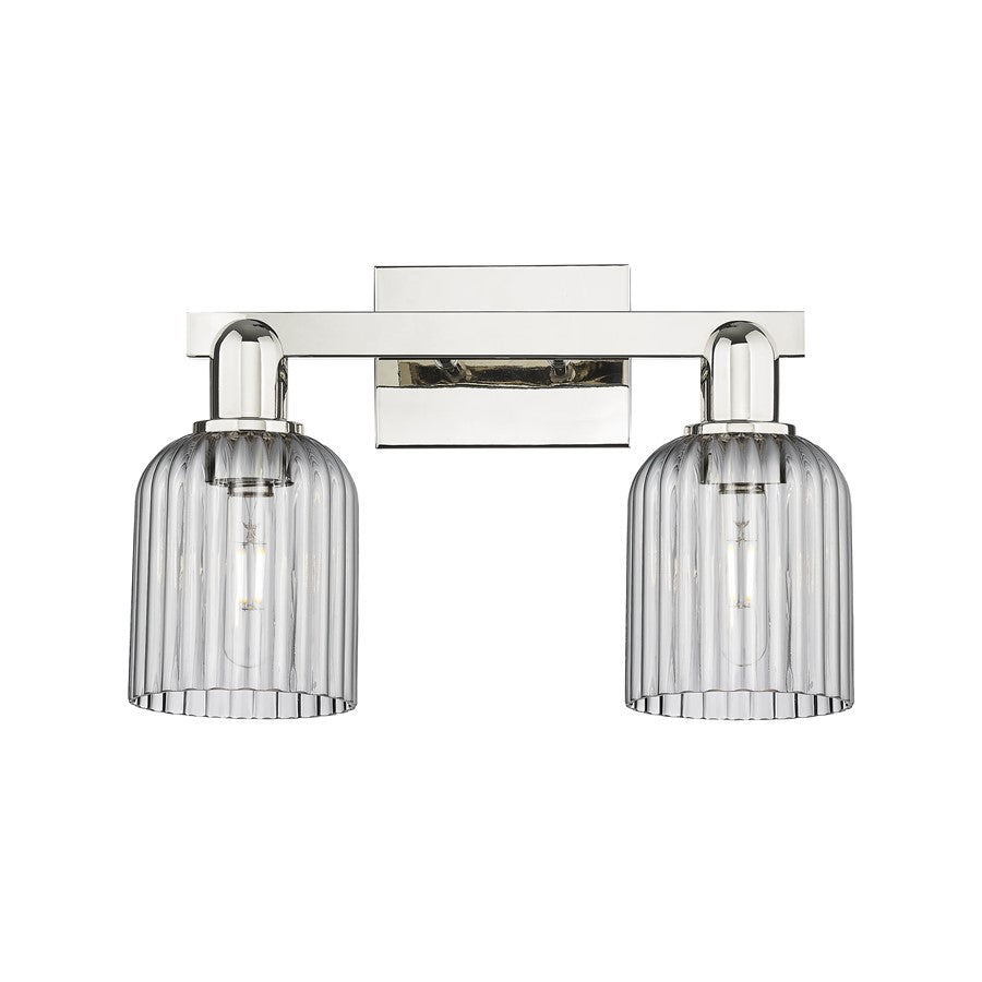 Innovations Bridal Veil 2Lt 16" Bath, Polished Nickel/Smoke