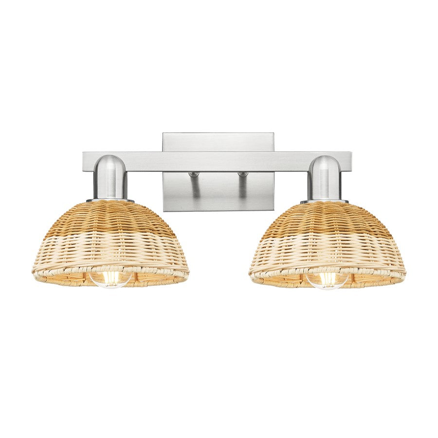 Innovations Natural Ballston Dome 2Lt 16" Bath/Satin Nickel/NF