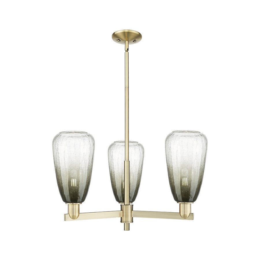 Innovations BH Almond 3Lt 18" Stem Chandelier, AB/SL - 716-3CR-AB-G480-6SL