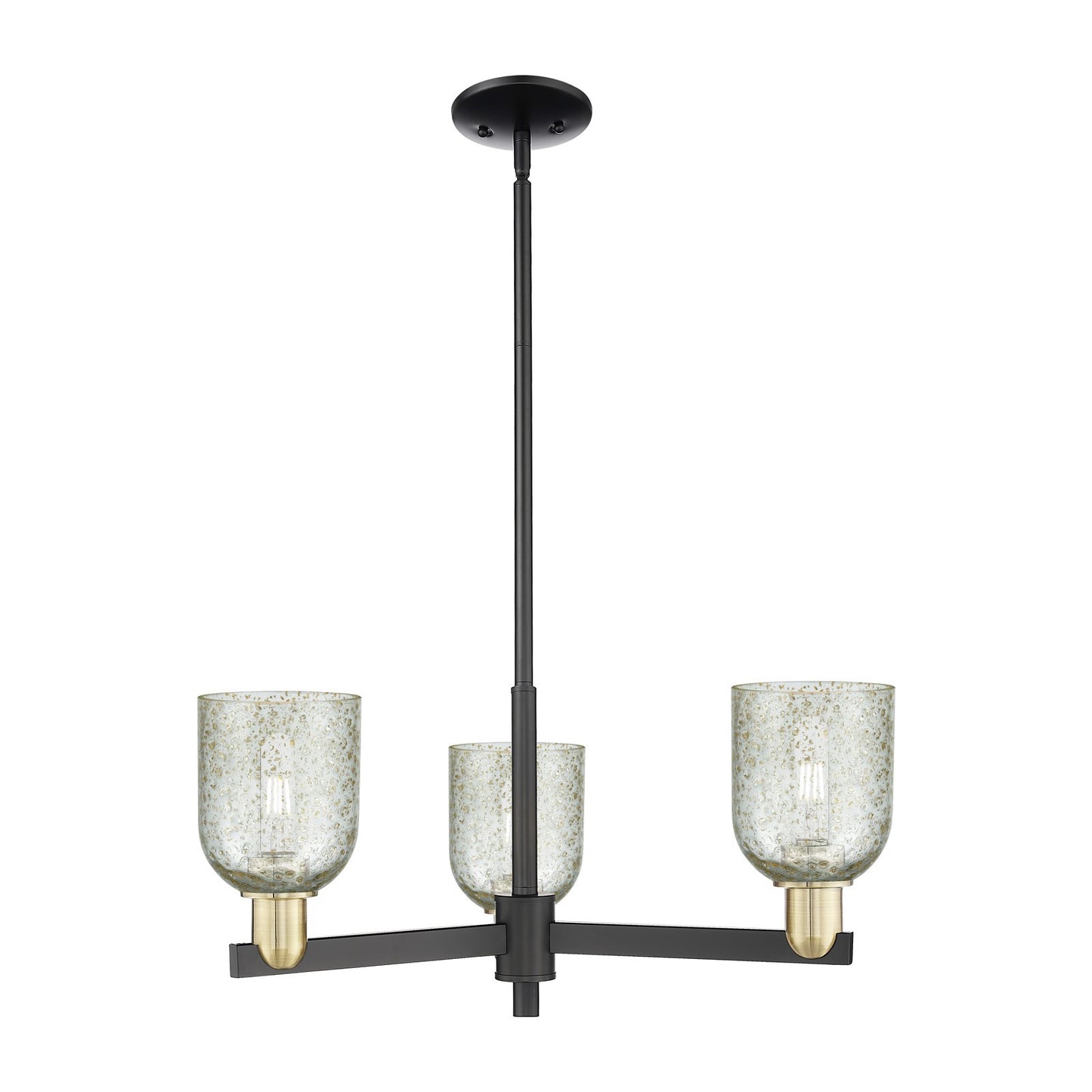 Innovations Caledonia 27in 3-Light Pendant | Industrial Black Antique Brass and Mica Glass | Kitchen Island & Dining Room | 26.75 | Model 716-3CR-BAB-G259