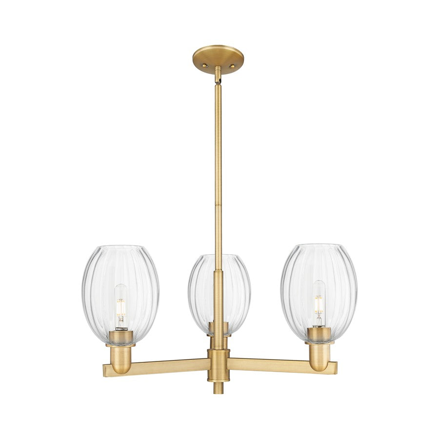 Innovations Preston 3Lt 18" Bell Stem Chandelier, BB/Clear - 716-3CR-BB-G459-6CL