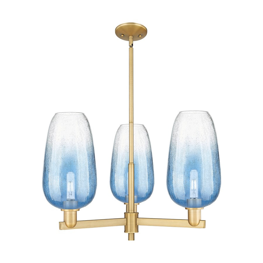 Innovations BH Flute 3Lt 18" Stem Chandelier, BB/SB - 716-3CR-BB-G484-7SB