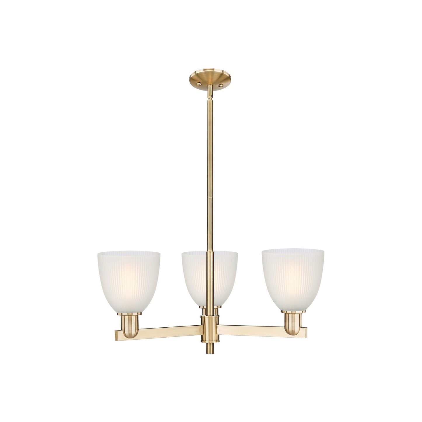 Innovations Castile 28in 3-Light Pendant | Industrial Champagne Bronze Steel and White Glass | Kitchen Island & Dining Room | Model 716-3CR-CB-G381