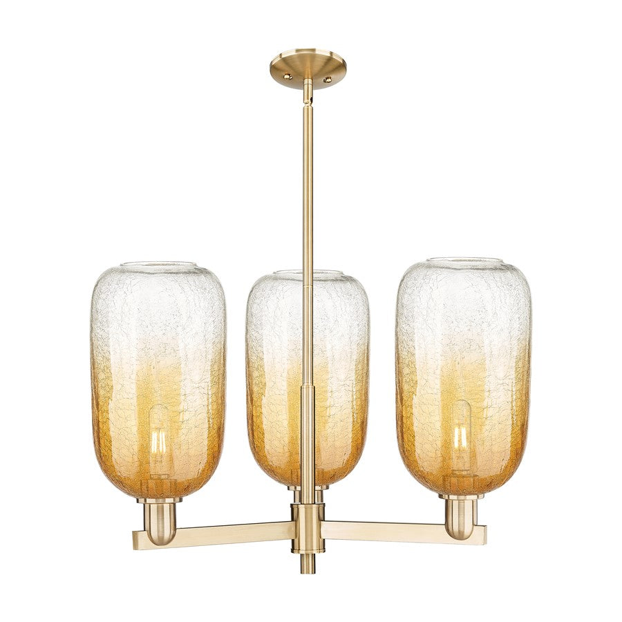 Innovations BH Cloche 3Lt 18" Stem Chandelier, CBZ/AM - 716-3CR-CB-G482-7AM