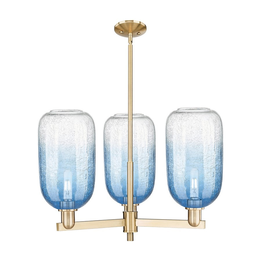 Innovations BH Cloche 3Lt 18" Stem Chandelier, CBZ/CL - 716-3CR-CB-G482-7SB