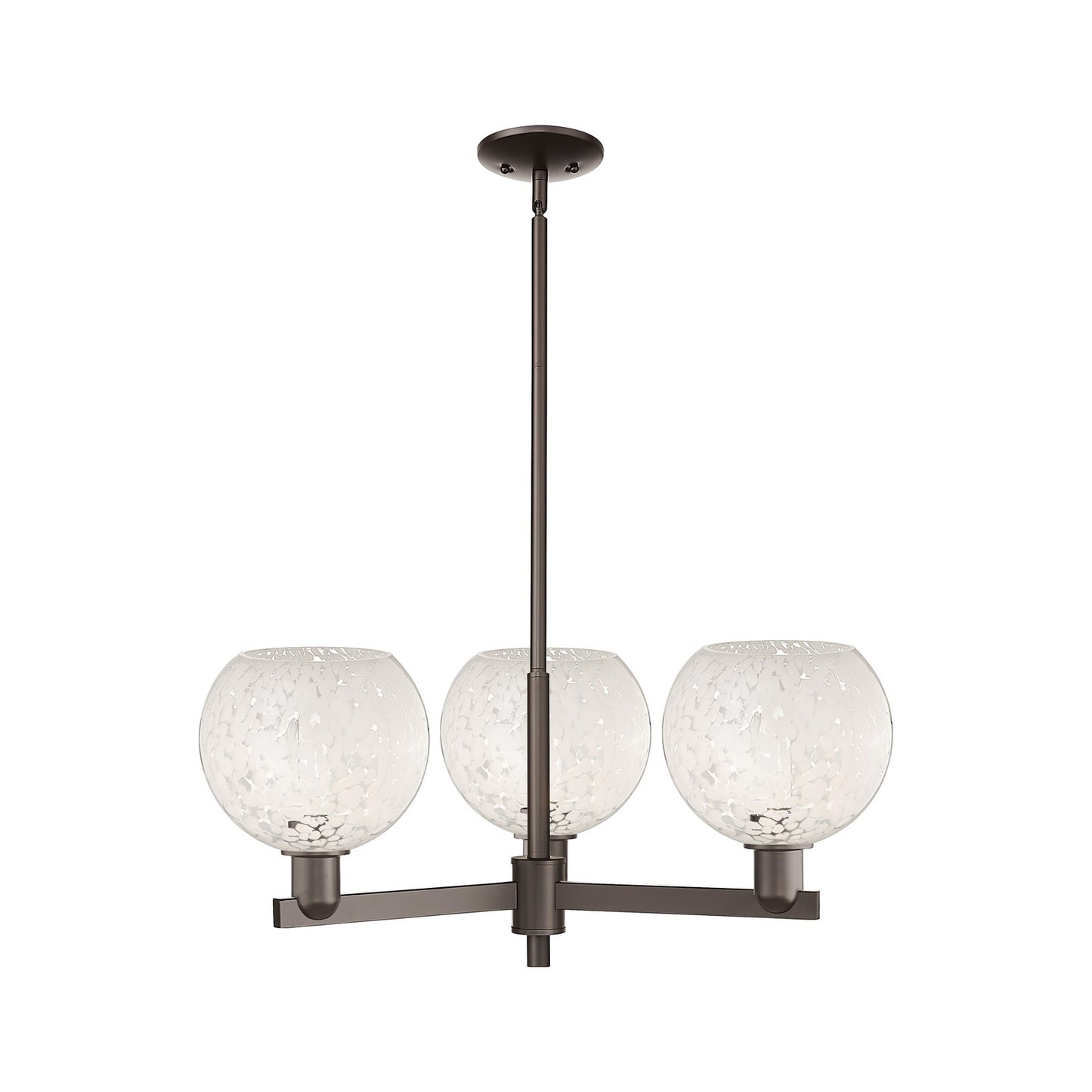 Innovations Lighting Arcadia 30in 3-Light Pendant | Industrial Oil Rubbed Bronze and White Mouchette Glass | Kitchen Island & | Model 716-3CR-OB-G1216-8WM