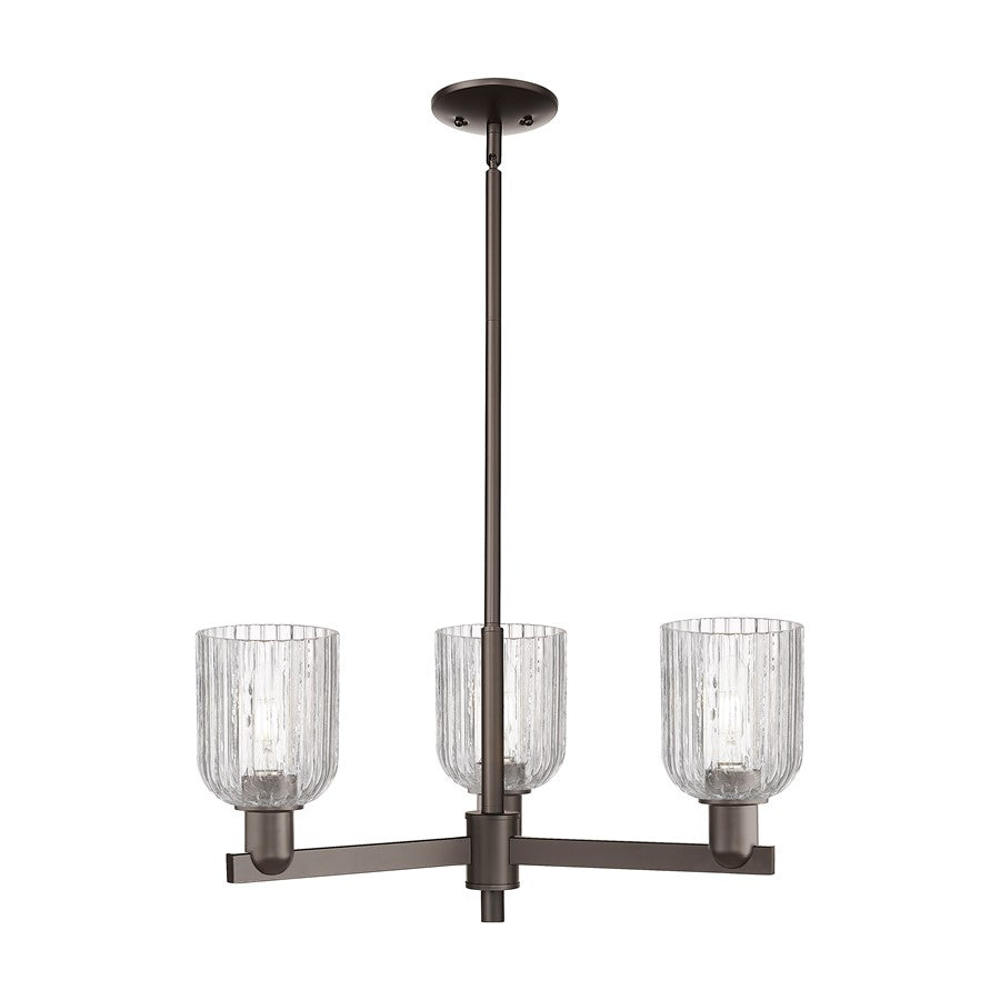 Innovations Bridal Veil 3Lt 18" Chandelier, OB/Clear - 716-3CR-OB-G559-5CL