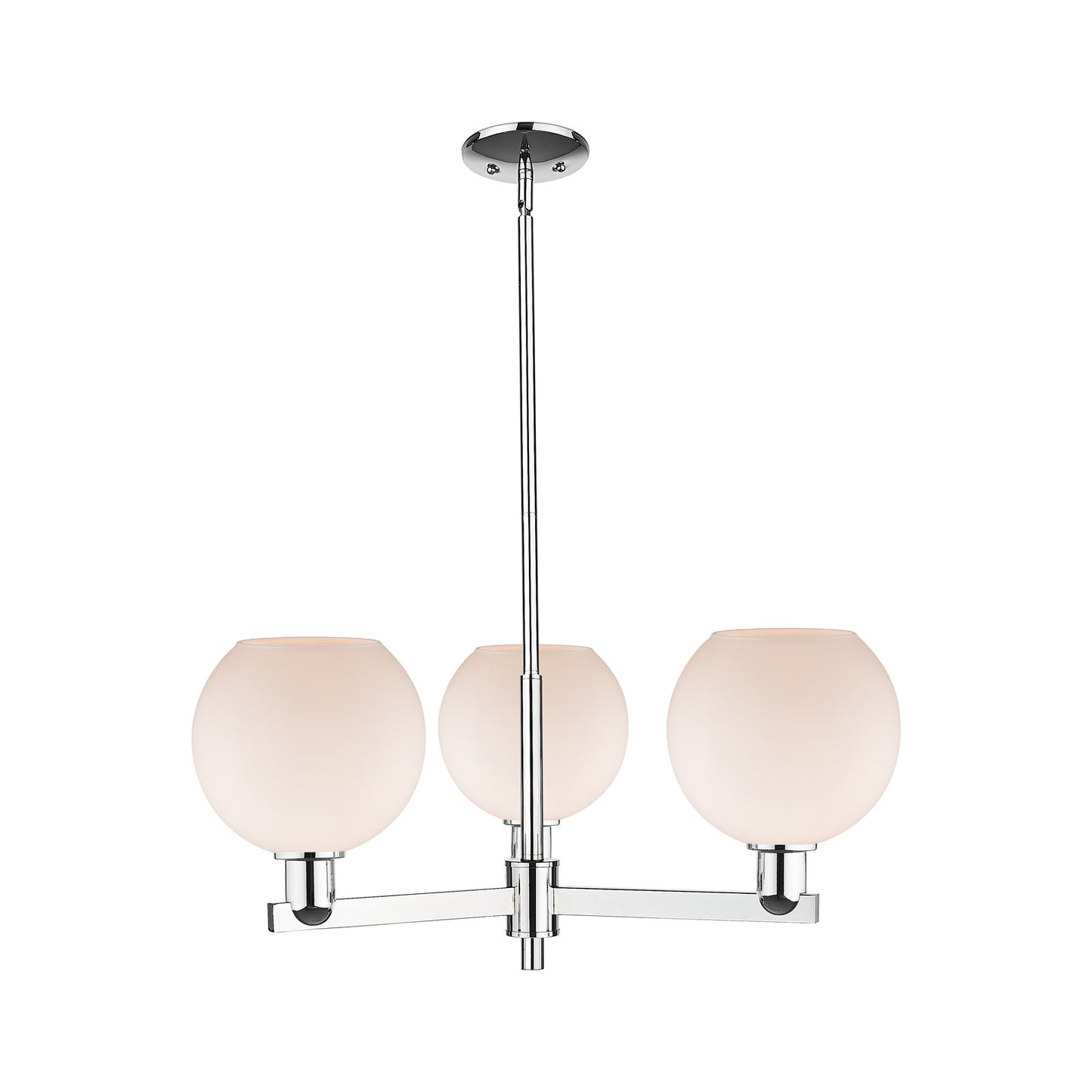 Innovations Athens 30in 3-Light Pendant | Industrial Polished Chrome and Matte White Glass | Kitchen Island & Dining Room | Model 716-3CR-PC-G121-8