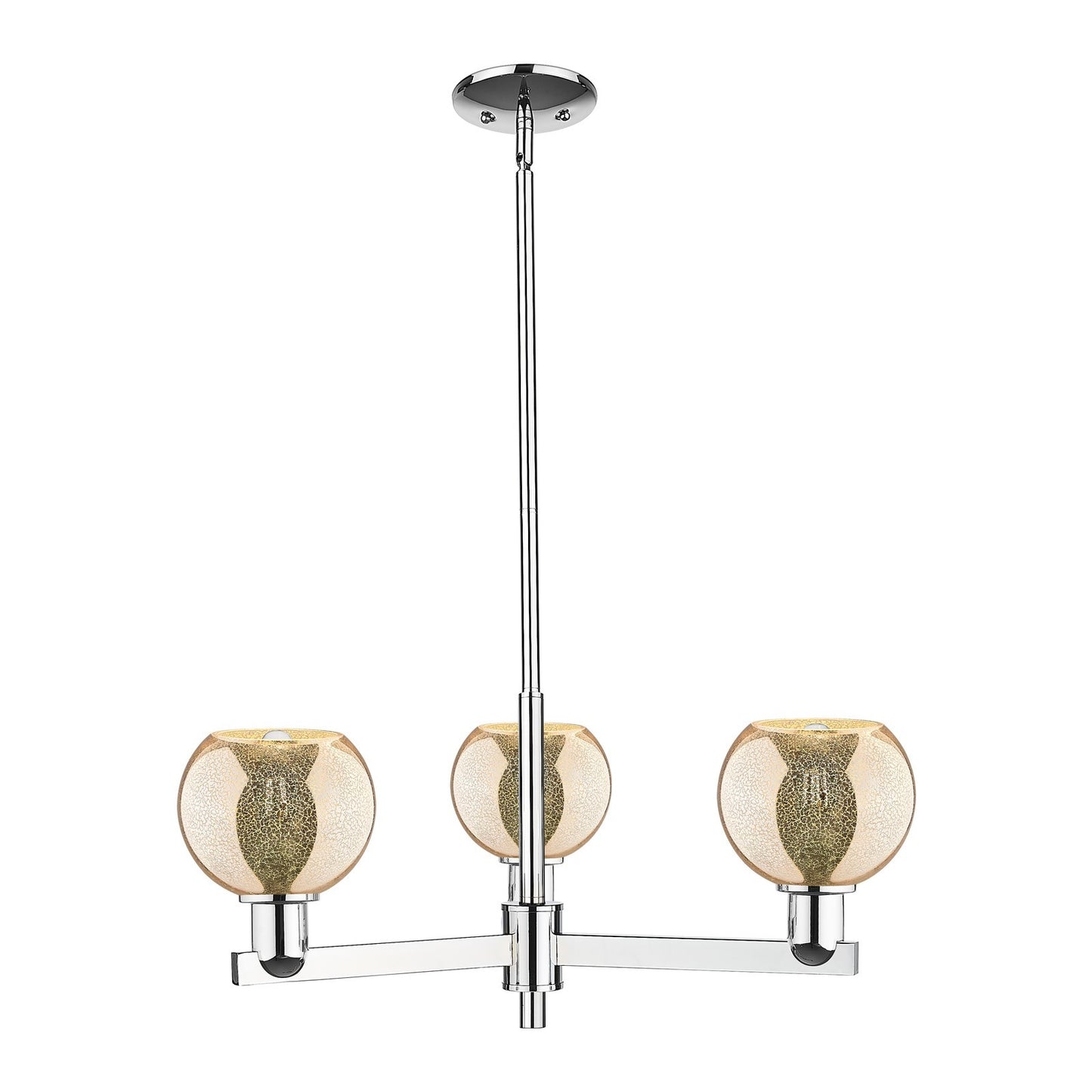 Innovations Athens 28in 3-Light Pendant | Industrial Polished Chrome and Mercury Glass | Kitchen Island & Dining Room | 27.62 x | Model 716-3CR-PC-G128-6